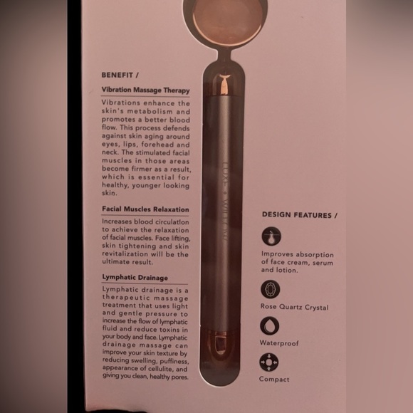 phoenix rose quartz vibrating facial massager face massager Jacquelle main image 0